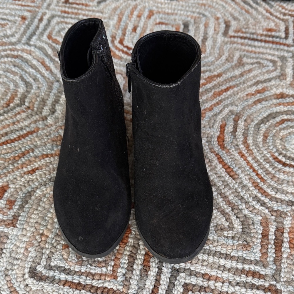 J. Crew Black and glitter Ankle Boots, kids size 12